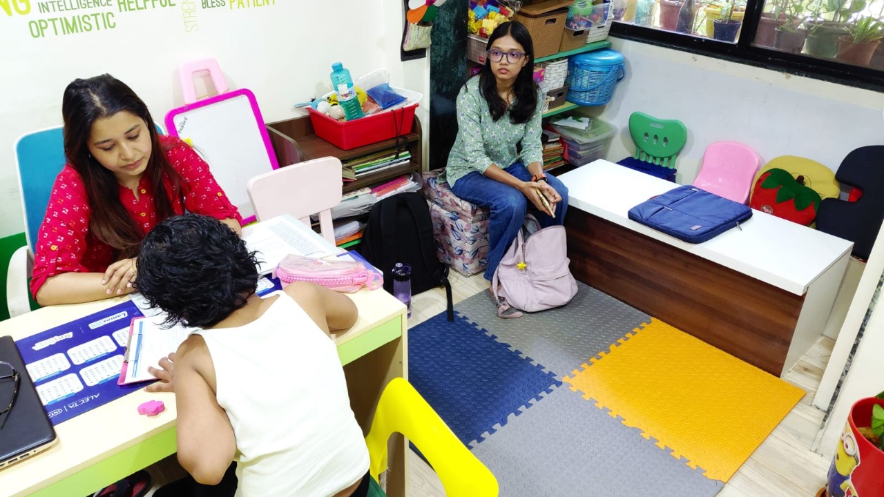 Child participating in a consultation with the child psychiatry team at Mansa Clinic